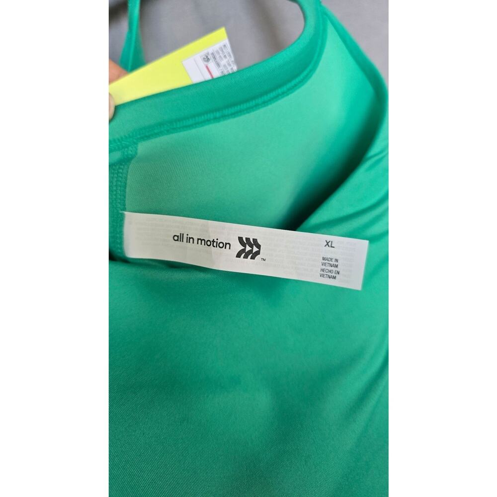 AllInMotion Dress Women XL Green Inner Shorts Pocket Stripe Athletic Pickleball - Picture 8 of 9